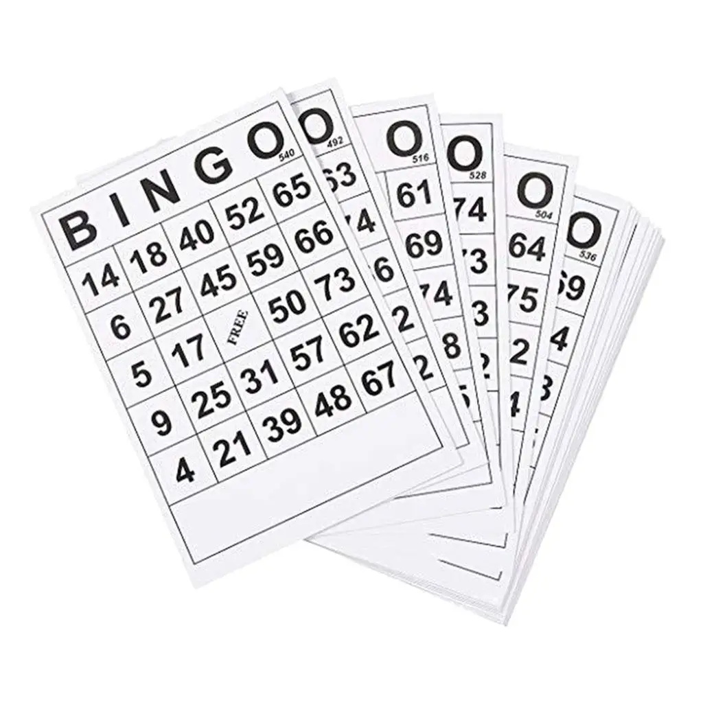 60pcs BINGO Cards 60 Sheets 60 Faces No Duplicate Single Design 6 X 7