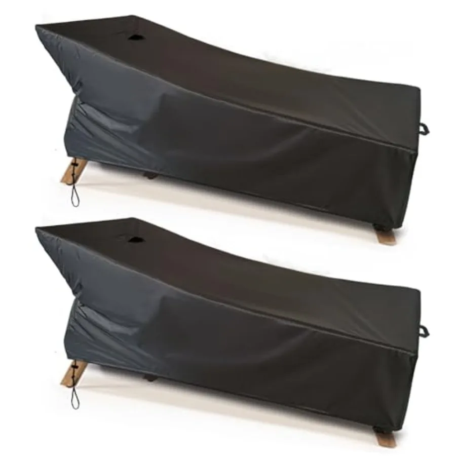 

Patio Lounge Chair Cover Waterproof Outdoor Chaise Lounge Covers UV Resistant Special Fixed Design 86Lx32Wx35H 2Pack Patio Furn
