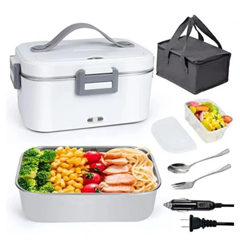 

KB-1.8L Electric Lunch Box Portable Lunch Warmer Food Warmer Adult Car Fast Heating Lunch Box With Leak Proof Lid US Plug-C