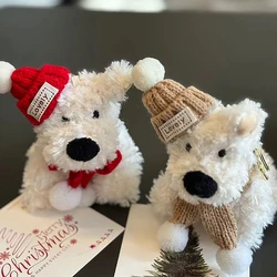 Kawali West Highland Terrier Plush Puppy Doll Bag Keychains Pendant Car Decoration Creative Cute Kids Birthday Gift For Girls