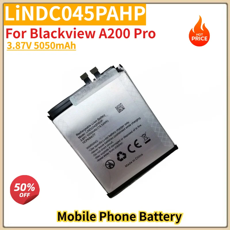 

LiNDC045PAHP High Quality Phone Battery 3.87V 5050mAh For Blackview A200 Pro Brand New Replacement Battery