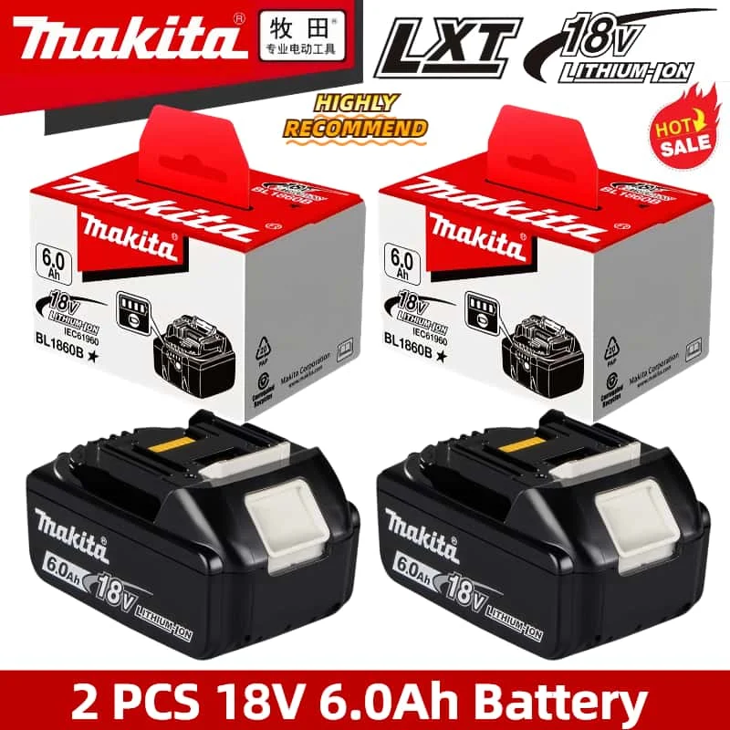 

Genuine Makita 18V Lithium-Ion Battery 6000mAh Long Lasting, for Makita LXT Cordless Tools, Professional Grade, 2 Years Warranty