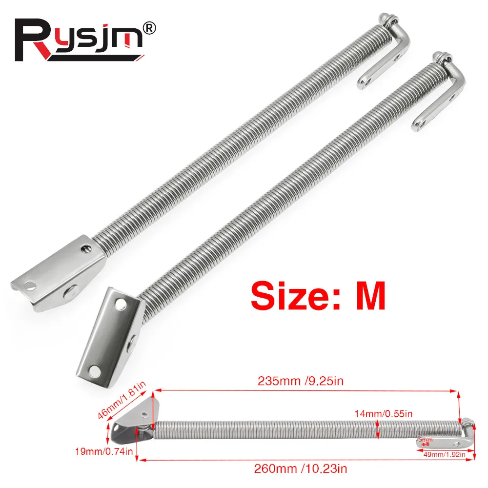 2PCS 230/260MM Stainless Steel Boat Accessories Marine Hatch Spring Lid Support Deck Hatch Springs For Boat Yacht Hatches Door