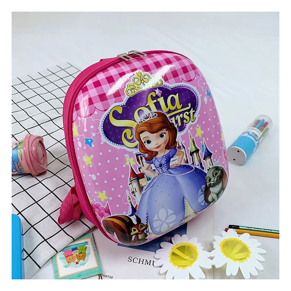 Mochila infantil de Elsa Frozen Disney para crianças, bolsa Sofia fofa, impermeável, de alta capacidade, leve e portátil