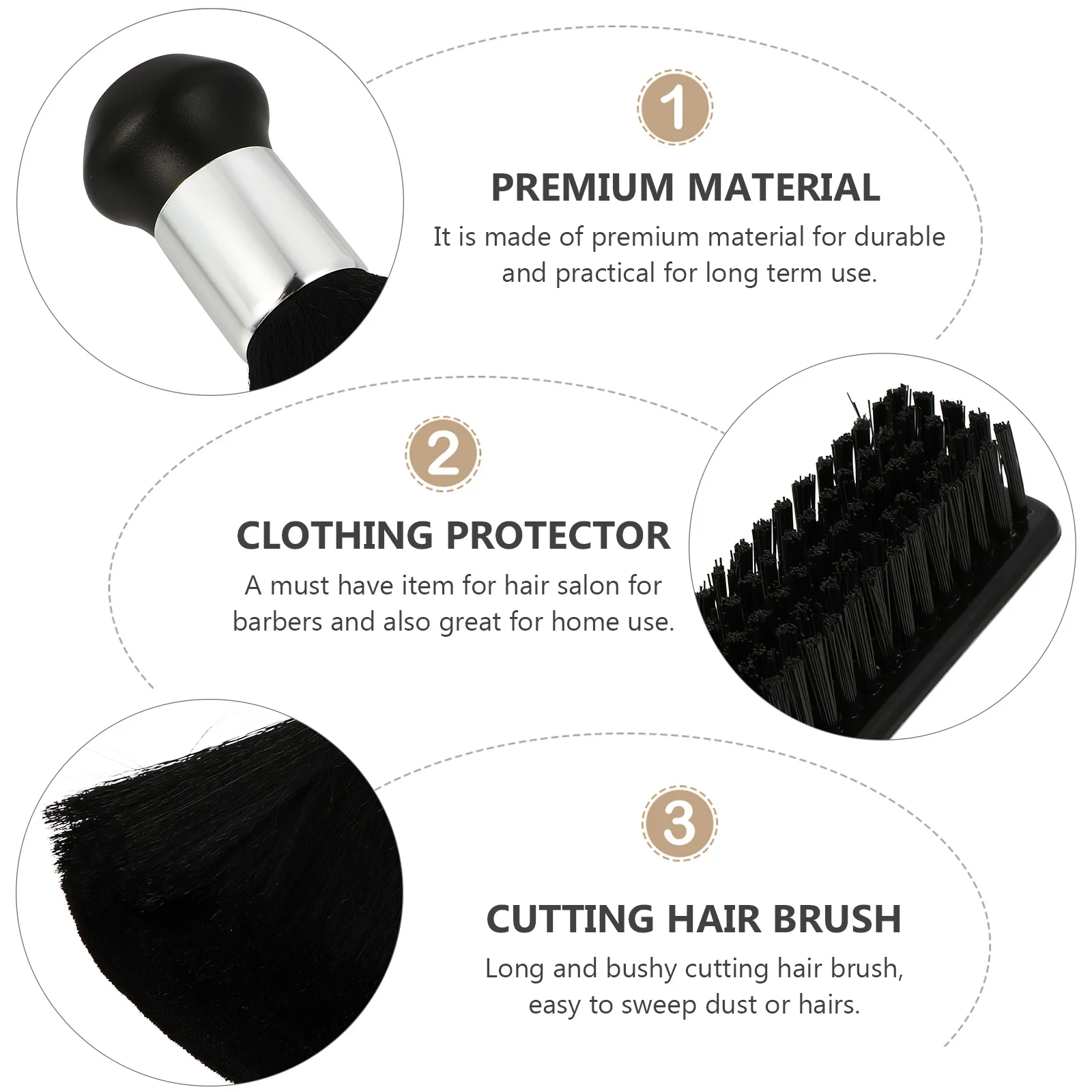 

2 шт., щетка для стрижки волос, шеи, мягкий парикмахерский инструмент премиум-класса, подходит для парикмахерской, дома