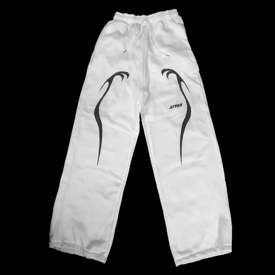 2025 Nuovo set World Tour toward THE LIGHTT Una felpa con cappuccio stampata dello stesso stile Abbigliamento sportivo casual Set da due pezzi Felpa con cappuccio e pantaloni Ateez