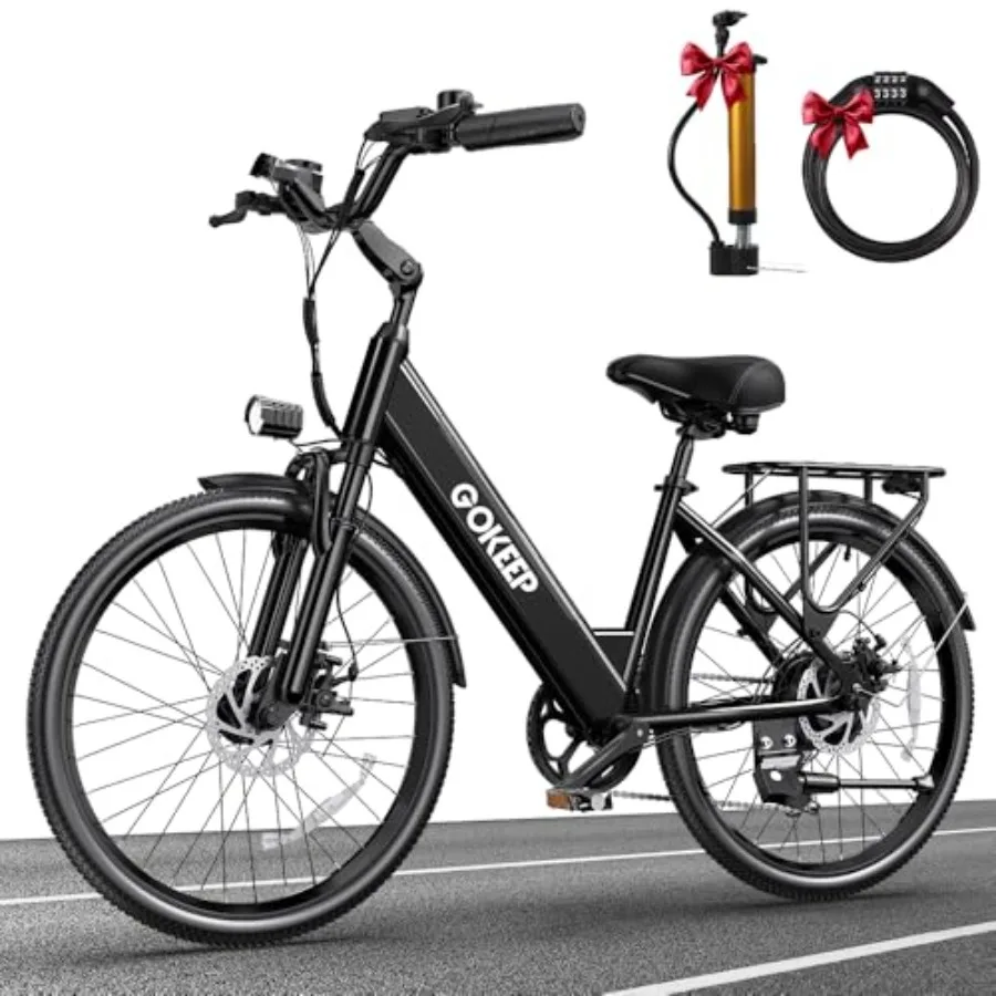 

Adult commuter e-bike with 26-inch tires, aluminum frame, matte black finish, 1300W motor, 86-mile PAS range, 48V 15.6Ah remova