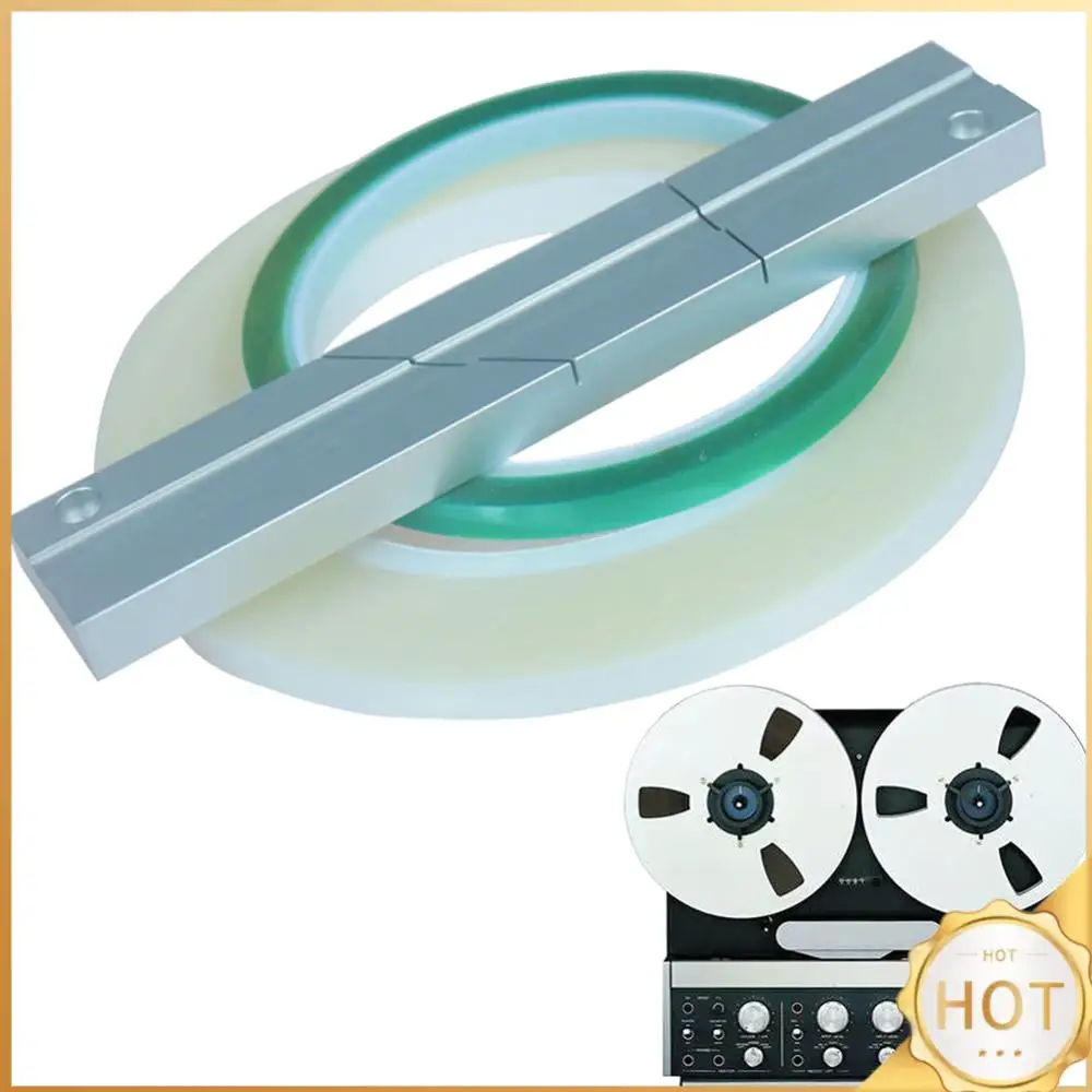 

1/4 10 In Tape Splicing Set and Leader Tape Open Reel Audio Splicing Kit Metal Hold Tape Repair Kit for Recorder Open Reel Tape
