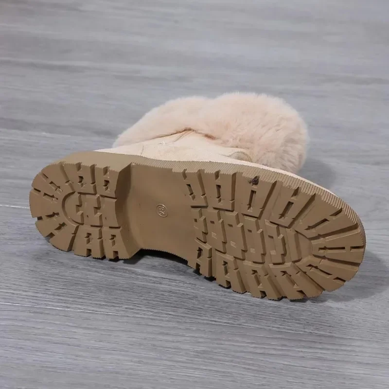 Plus Size Snow Boots For Women Autumn&Winter British Style Short Boots Square Heel Vintage Ankle Boots Women Shoes image 3