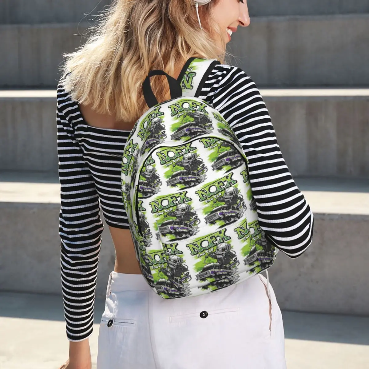 

Nofx Student Backpack School Bag Hiking Travel Daypack for Men Women Fashion Bookbag Shoulder Bags