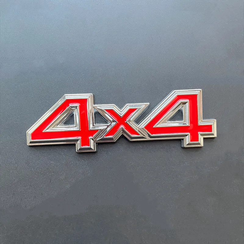 3D Chrome Red Metal Letters For Car Trunk RC Jeep 4X4 Sticker CJ7 XJ Off Road Compas Grand Cherokee 4X4 Emblem Badge Accessories - view 5