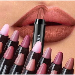 Matte Brown Lip Liner Pencil Lip Outline Contouring Lasting Waterproof Lipstick Crayon Pigments Moisturizing Lip Balm Cosmetics