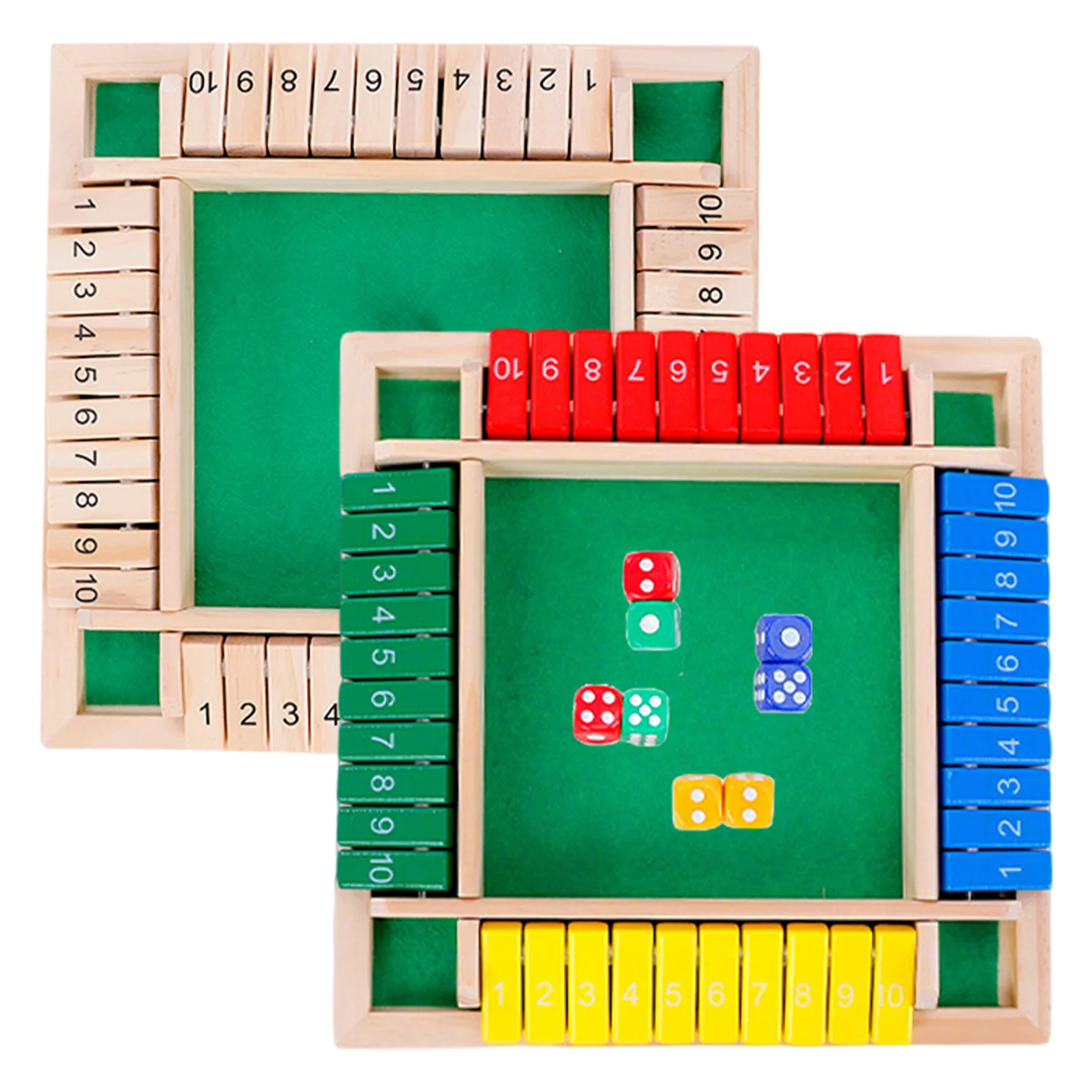 

Shut The Box Game Wooden Board Table Math Game 2-4 Players Addition Training Decision-Making Skills Fun For Kids Family