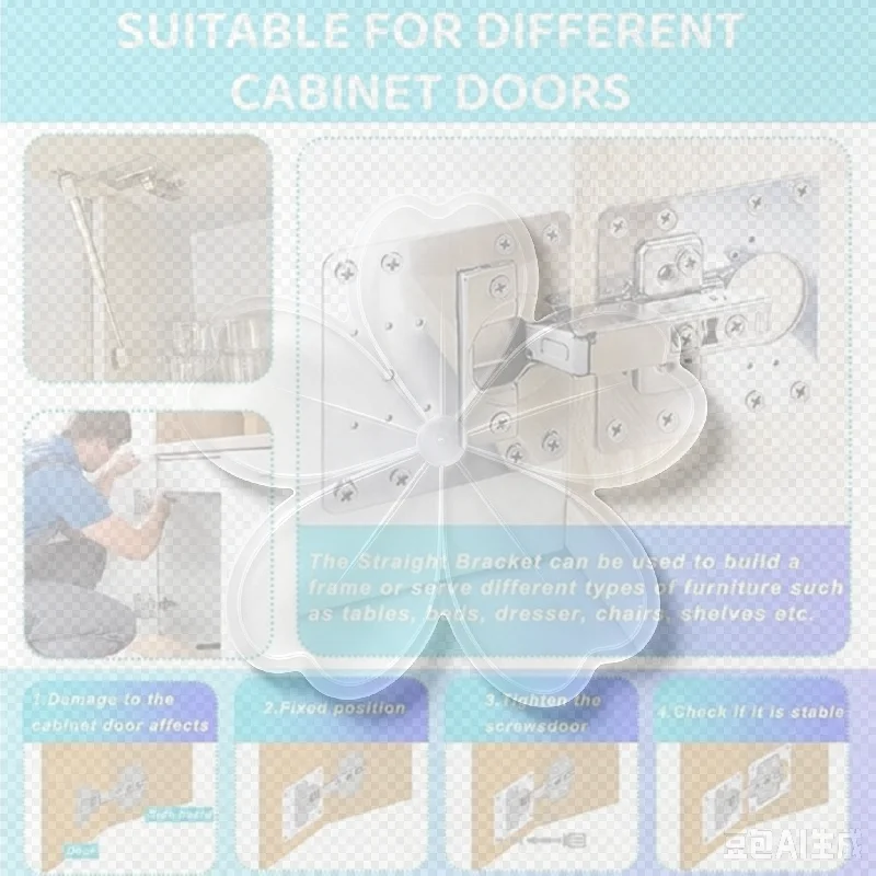 Stainless Steel Cabinet Hinge Repair Brackets Plates Corrosion Resistant Easy Mount for Cupboard Wardrobe Furniture Repair