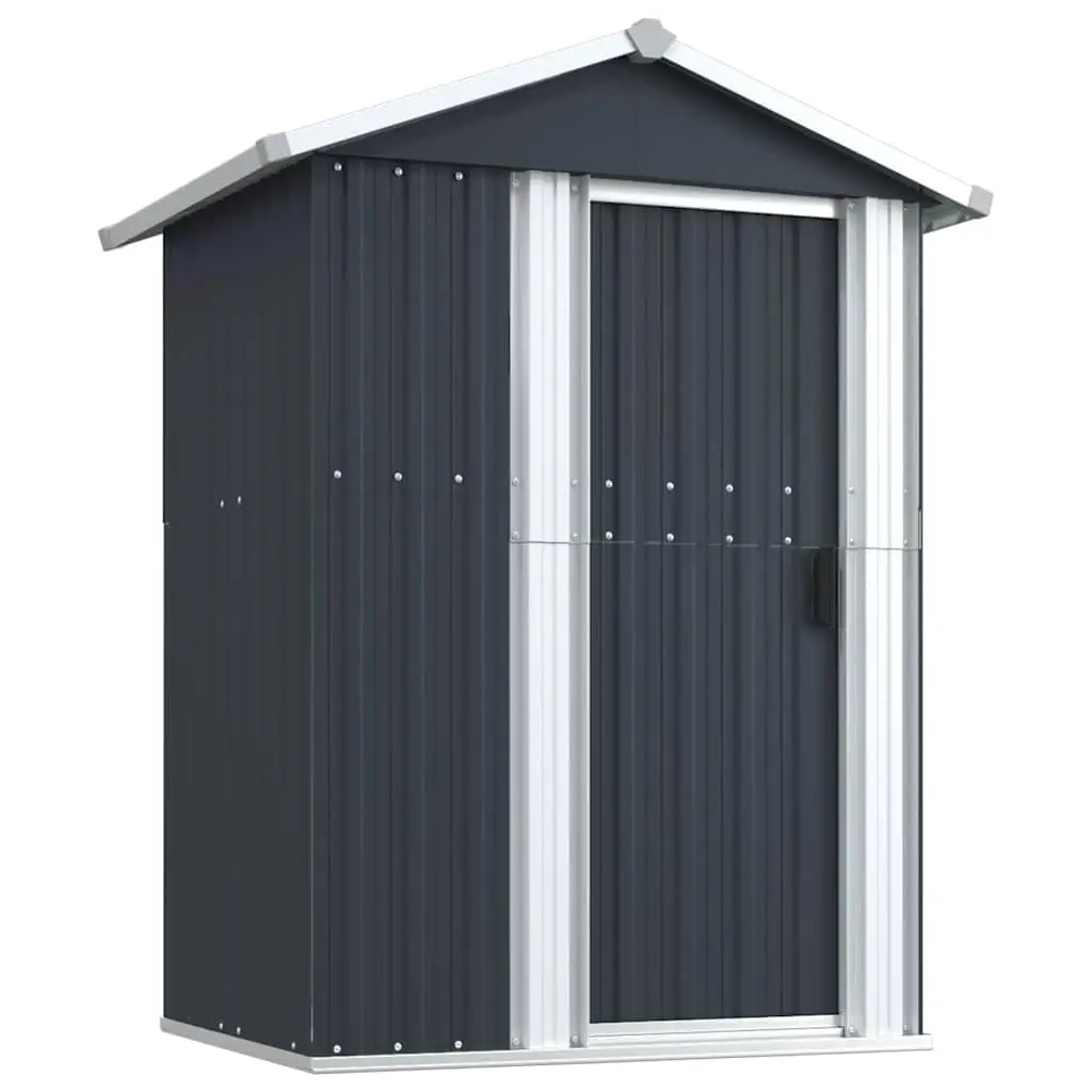 Anthracite Garden Shed Galvanized Steel Outdoor Storage 49.6