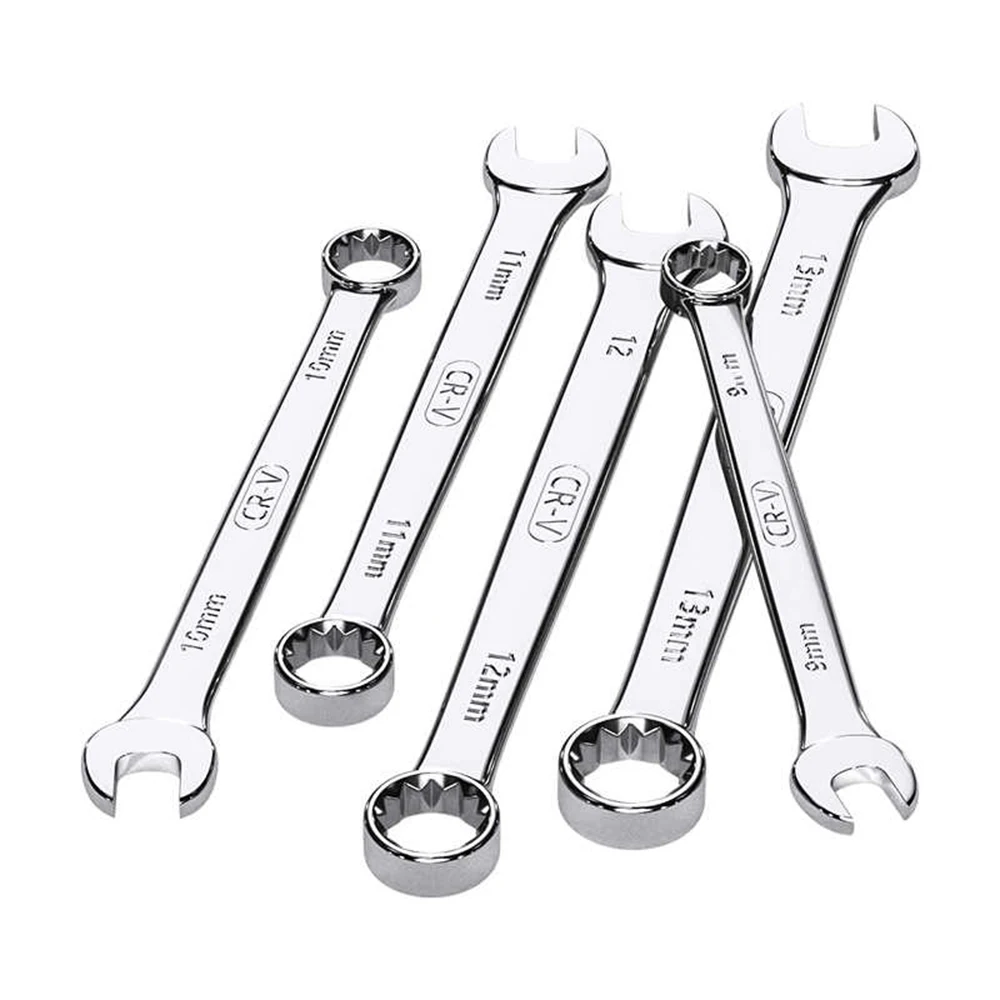 CRV High Carbon Steel Combination Fixed Head Wrench Combination Spanners Nut Cutter Combined Key Repair Hand Tools 6mm 7mm 30mm