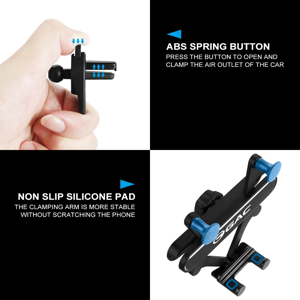 For GAC Trumpchi Aion GS8 GS4 GS3 Gravity Air Vent Clip Mount Mobile Cell Phone Stand In Car GPS Support Smartphone Holder