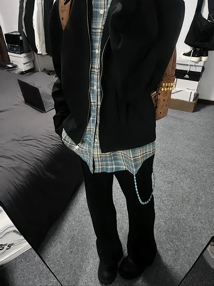 

Cleanfit Bla ort Men's Jaet Spring Autumn Adstrative Collar Casual Faion Polyester Nylon Cosite Fiber