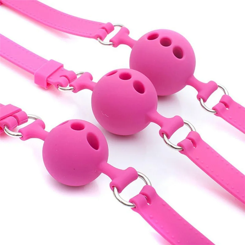 With Holes Mouth Gag Ball Silicone Mouth Plug Bondage Gag Bdsm Slave Fetish Restraints Erotic Sex Toy For Women Couples Sex Game