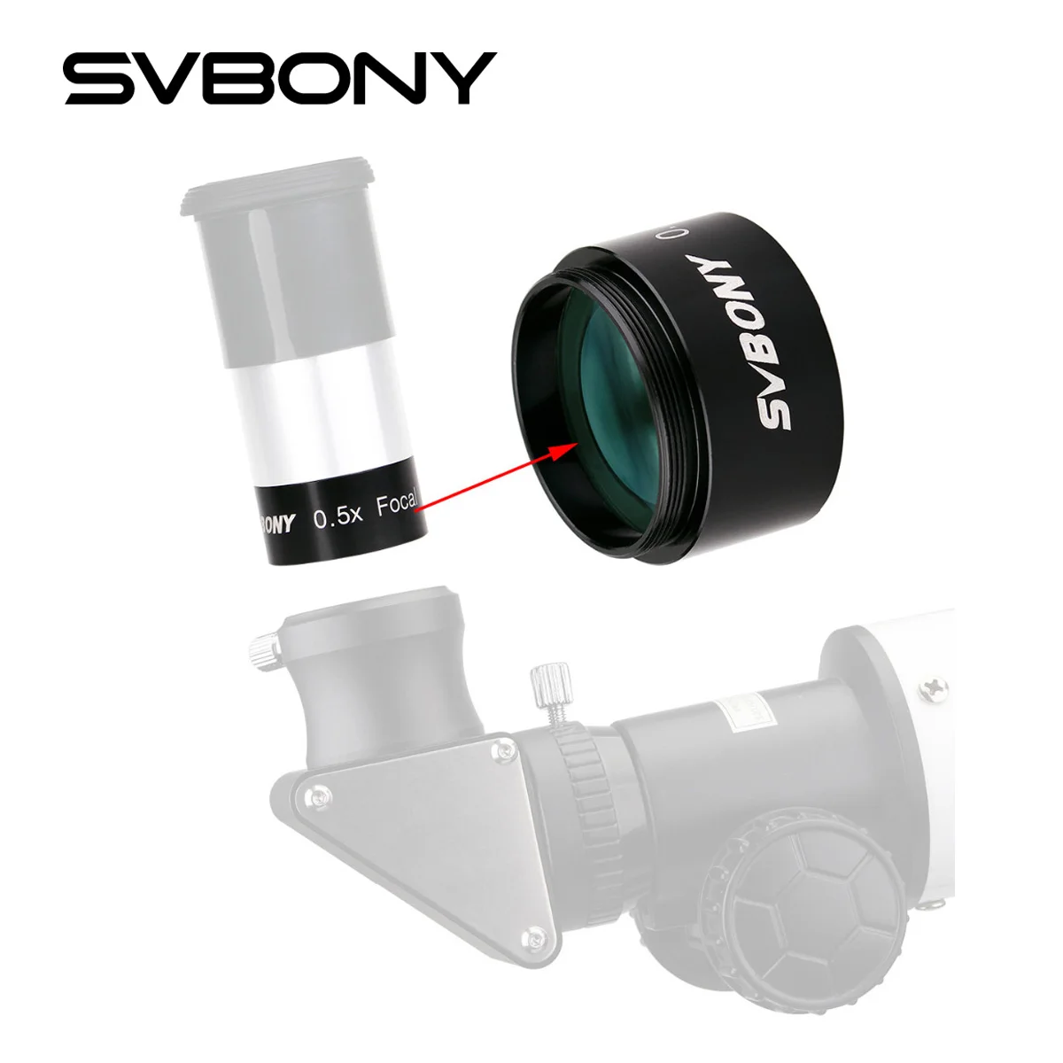 Svbony 1,25-дюймовая Линза Барлоу Телескопа С Полным Многослойным Покрытием, Фокальный Редуктор 0