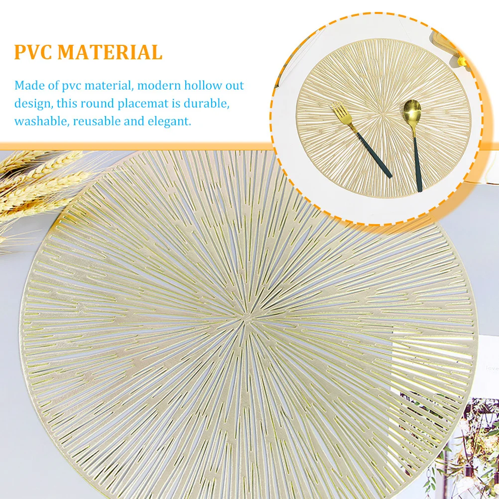 

2 Pcs Insulation Pads Mat Household Dining Table Western Dinner Place Mats for Round Placemats Water Proof