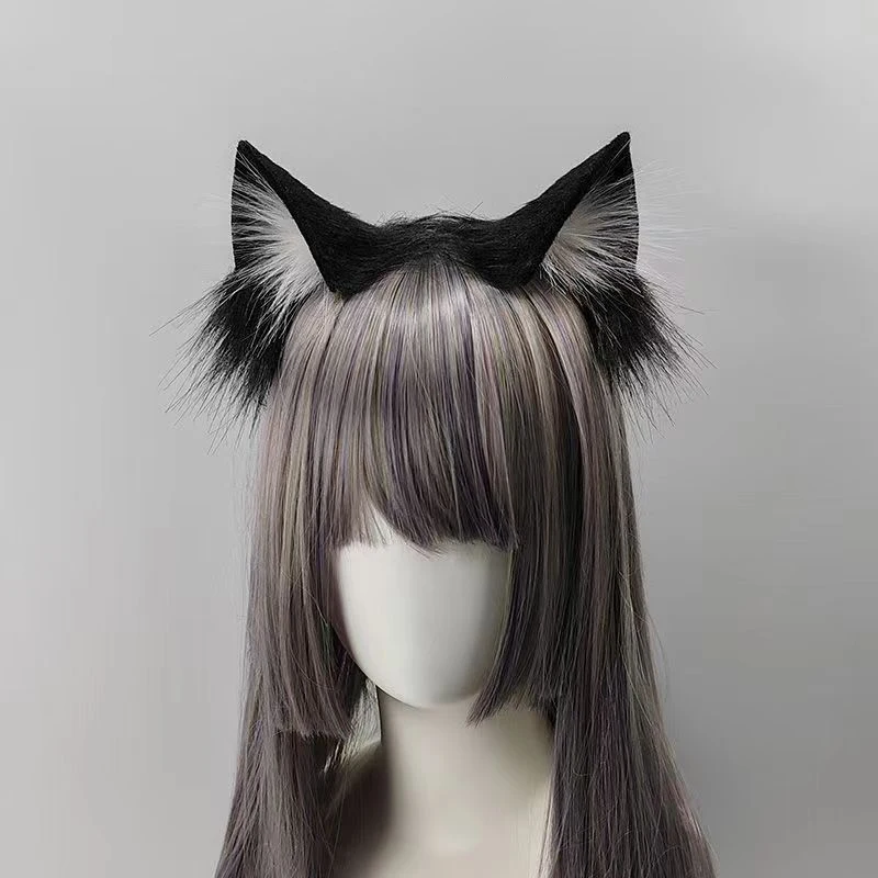 

Lovely Lolita Cosplay Cat Ears Headband Anime Party Costume Wolf Fox Ear Plush Hairband Girls Cute Hair Accessories Cosplay Prop