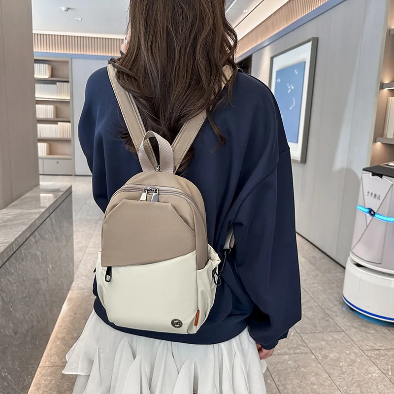 

Новый! Рюкзак унисекс с цветными блоками — портативная легкая многофункциональная сумка на ремне/сумка большой вместимости