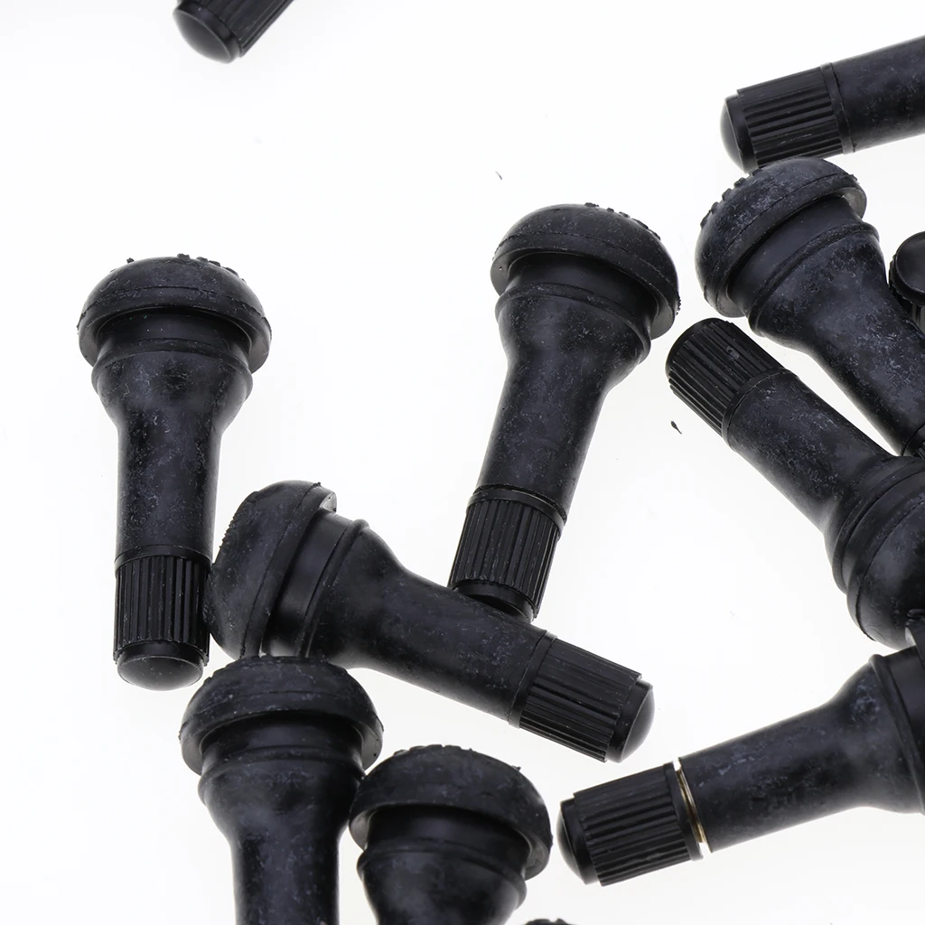 Kit de Válvulas de Neumático TR413, Válvulas de Goma con Sistema de Bloqueo, Válvulas Tubeless para Vehículos de Pasajeros y Ruedas de ATV
