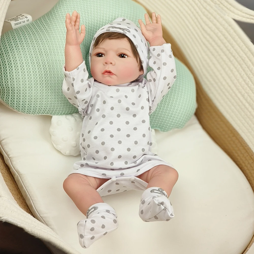 دمية صغيرة تولد من جديد مع شعر متأصل ، لعبة فينيل سيليكون ناعم ، مطلية بعروق مرئية ، جودة عالية