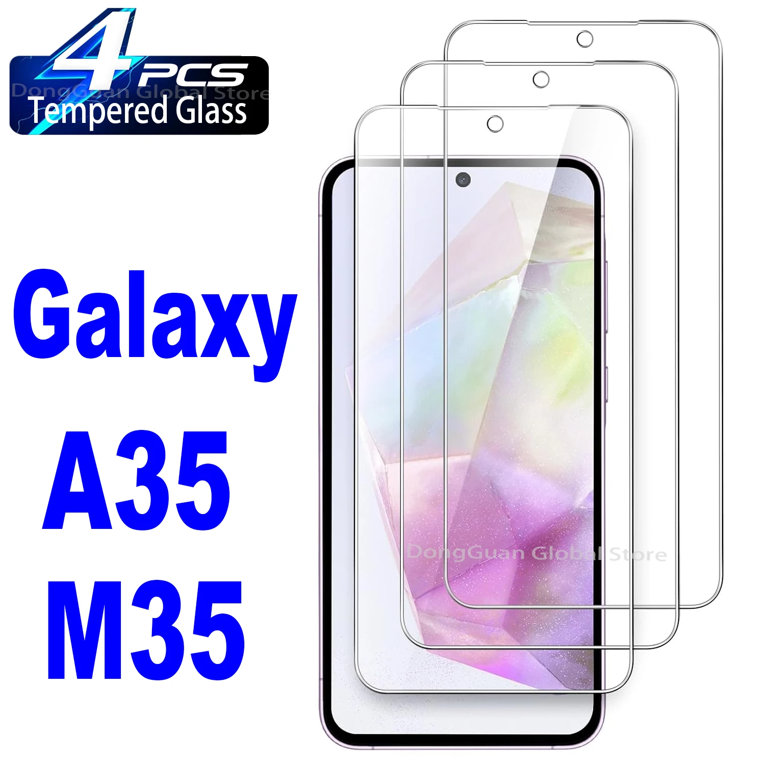 

2Pcs/4Pcs 9H Tempered Glass For Samsung Galaxy M35 A35 Screen Protector Glass Film