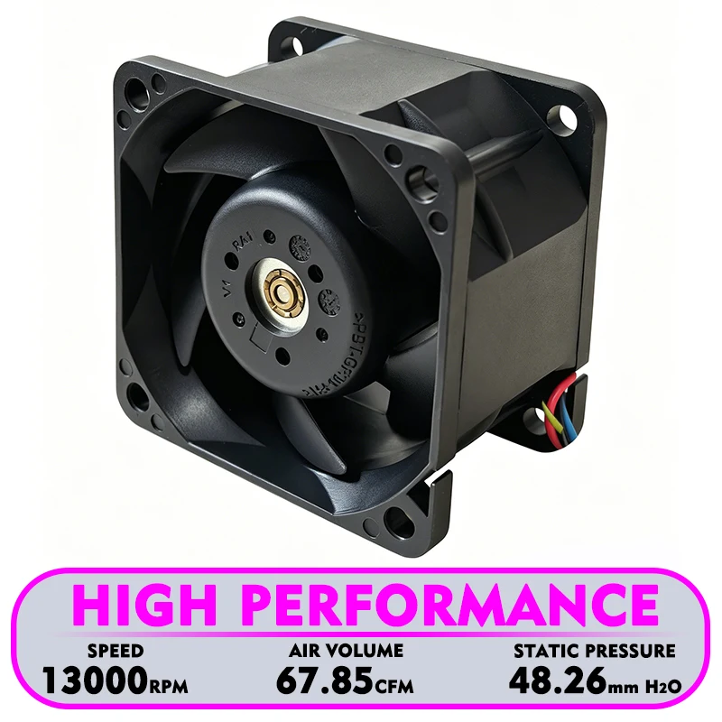 AVC DC 12V High Speed 6038 60mm 13000RPM Fan 4PIN PWM Two Ball Bearing 6cm Cooling System For Server Workstation Cabinet Mining
