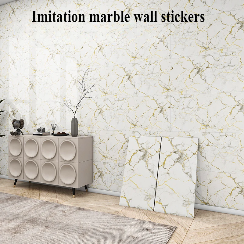 

Self-adhesive wall stickers imitation ceramic tiles waterproof and moisture-proof wall panels bathroom cement wall decoration