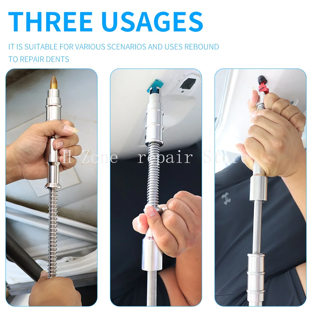 車のへこみ修理用の両端スプリング式プルハンマー。-雹ピットライト-デントプルアウトツール-傷のない塗装修理用