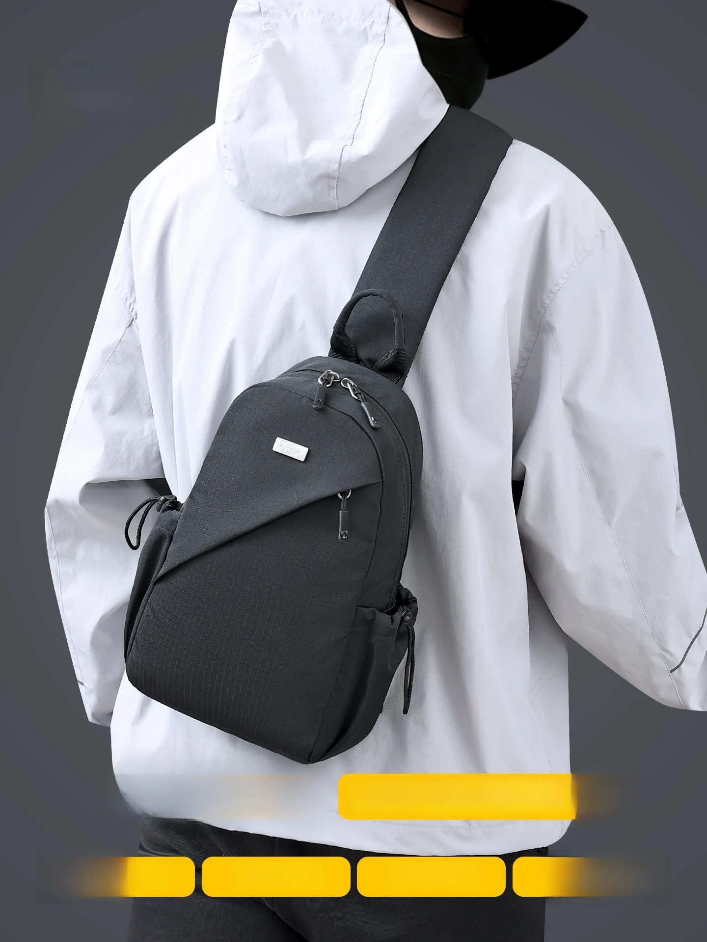 エルモント-メンズ-クロスボディバッグ-カジュアル-スポーツ-自転車に乗る-大容量-通勤-サイクリング-スポーツ-バックパック-ショルダーバッグ