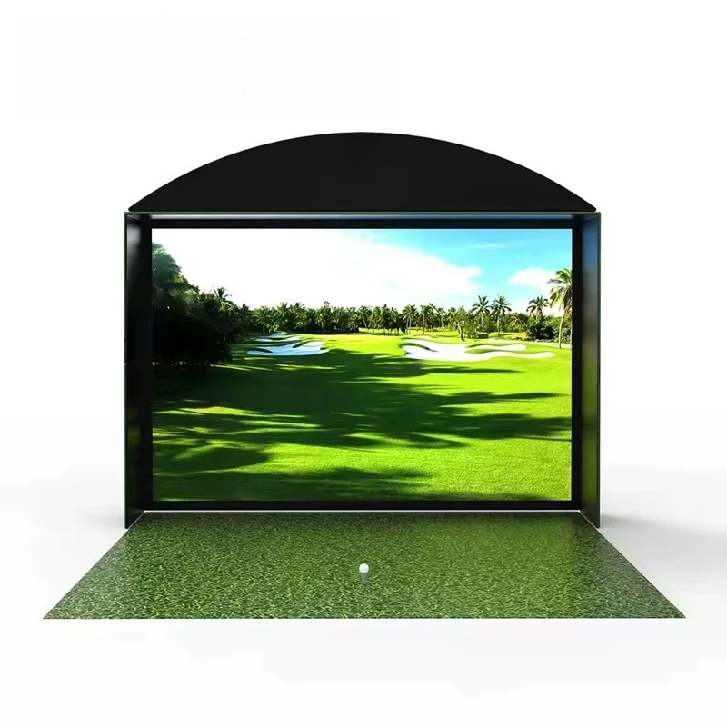 Factory Direct Price 8*10ft Golf Simulator Enclosure with Side Nets and Screen Indoor Golf Enclosure for Golf Tranners