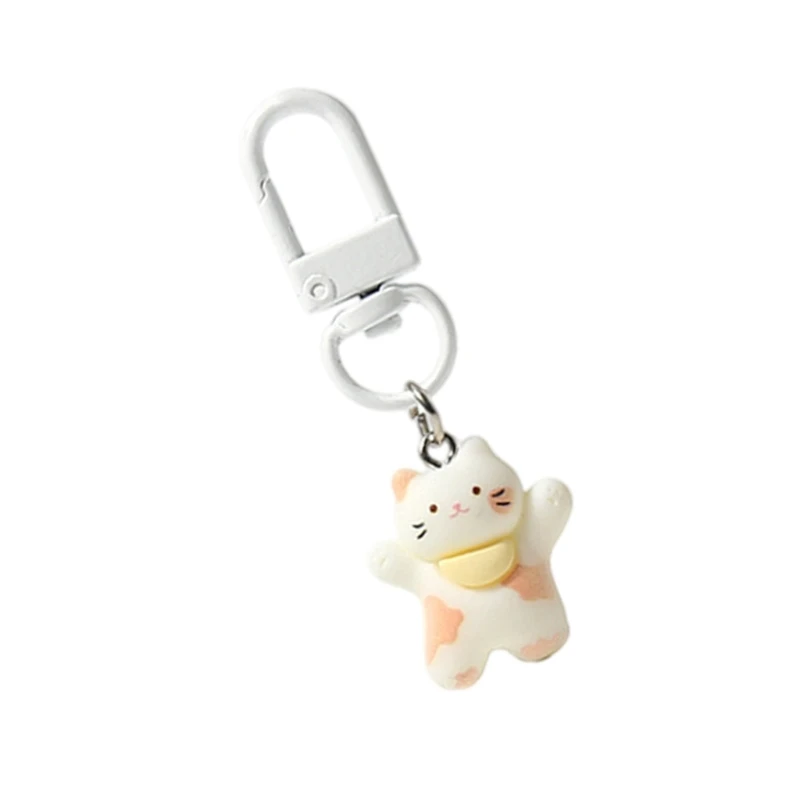 Happy Cats Keychain Charm Animal Pendant Portable for Gifts and Decoration Dropship