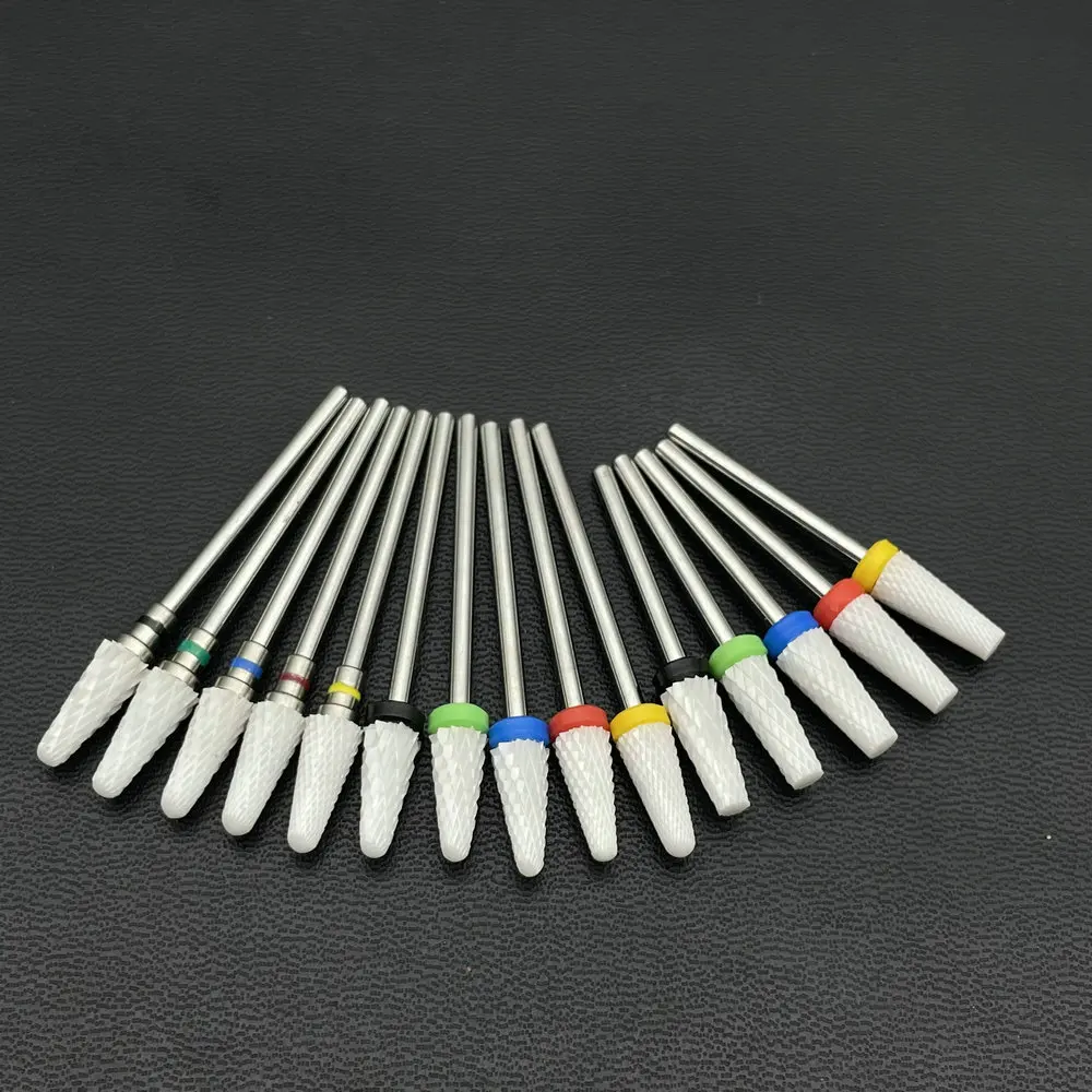 Ceramic Nail Drill Bit Milling Cutte Electric Burr Nail Files Pedicure Manicure Removing Gel Dead Skin Polish Nail Art Accessory