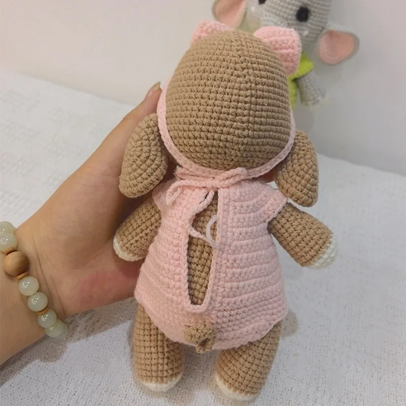 Handmade Crochet Elephant Couple Plush Toys - Cute Soft Stuffed Animals, Valentine's Day Gift for Couples, Lovers, Baby Nursery