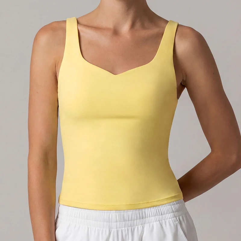 TRY TO BN Naked Feel Yoga Vest Crisscross Back Bra Tops Fitness Breathable Running Workout Sportswear Pilates Gym Woman Clothes