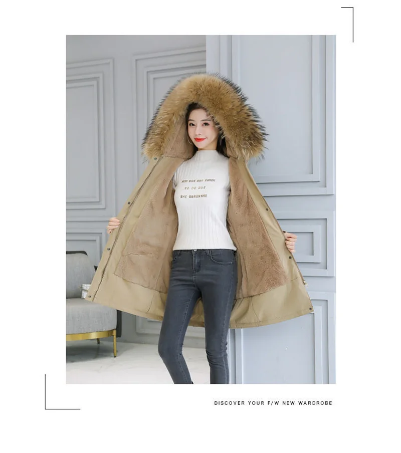 New Winter Jacket Women's Parkas Thick Warm Fur Lining Long Parka Female Hooded Padded Coat Outwear Female Windbreakers 6XL