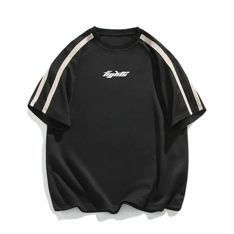 

Hip Hop Loose Mens Streetwear T-shirts Casual Classic 2025 Summer Short Sleeves T Shirt Black White Tshirt Tees Oversize 5XL