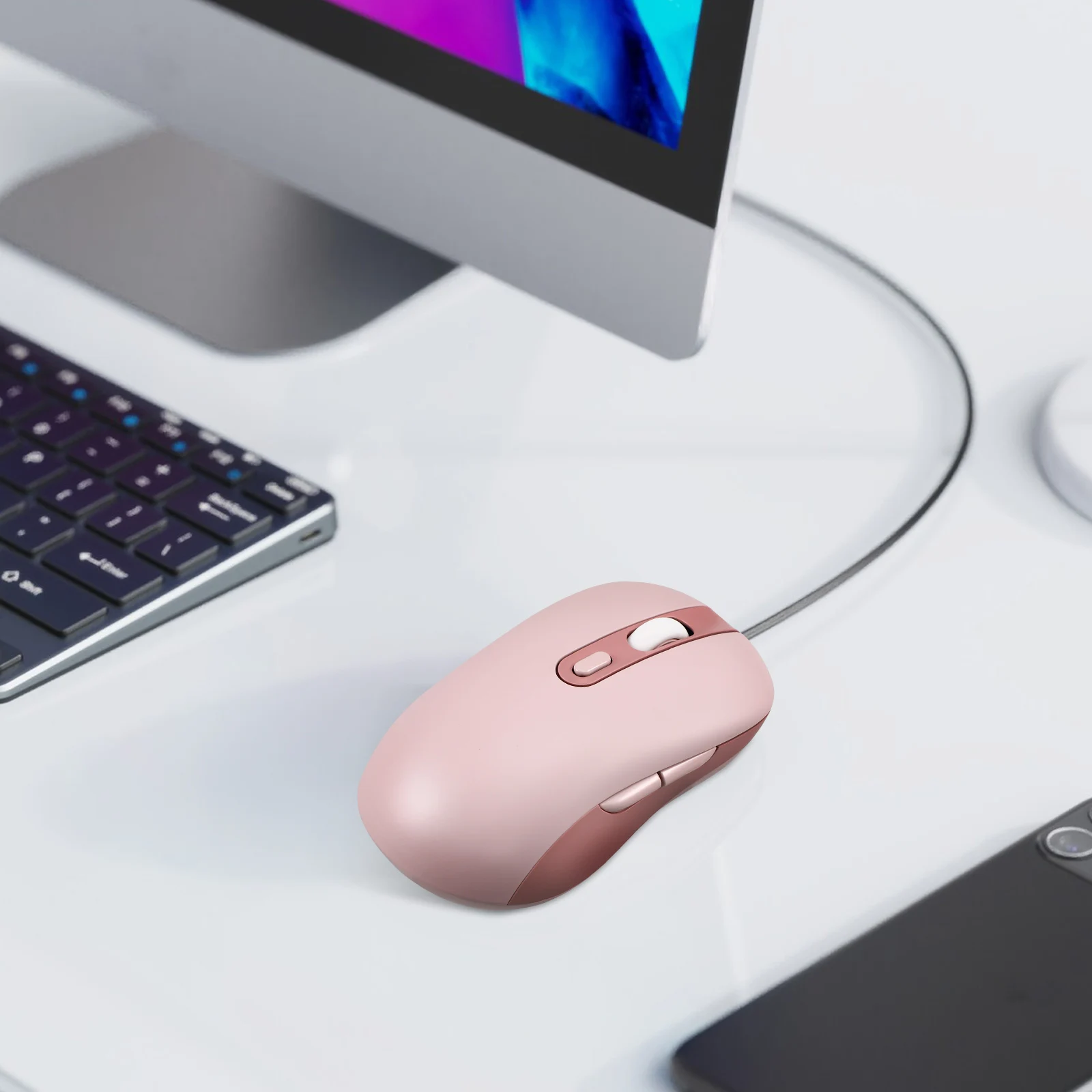 

Rechargeable Wireless Mouse Portable Ergonomic Computer Mice Adjustable DPI Wireless Laptop Mouse Optical