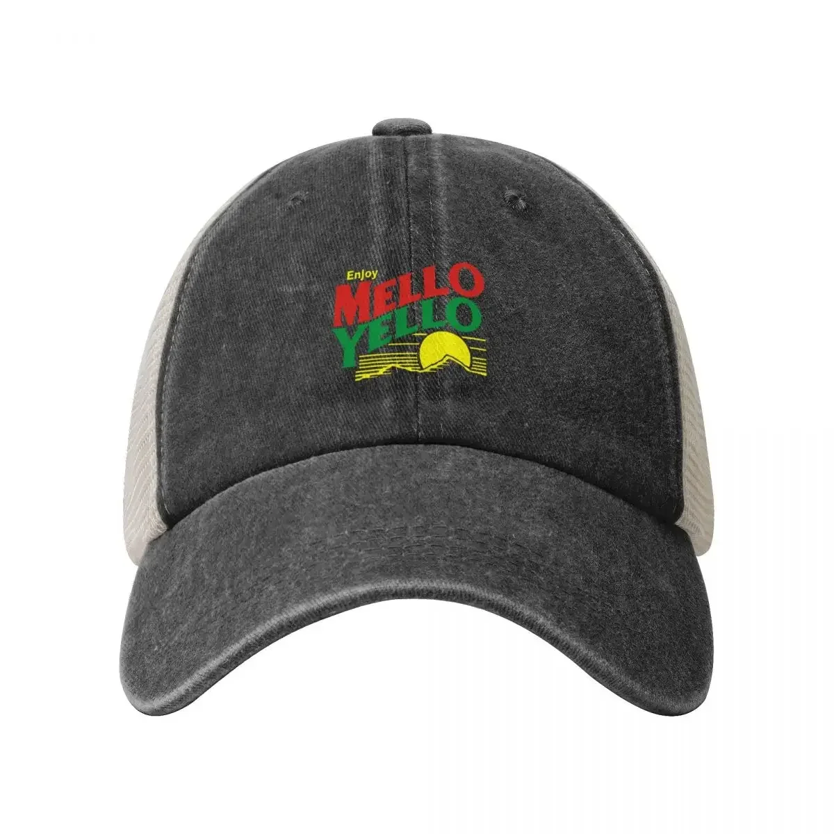 Mello Yello Cowboy Mesh Baseball Cap Beach derby hat Hat Baseball Cap Rugby Women's Beach Outlet Men's