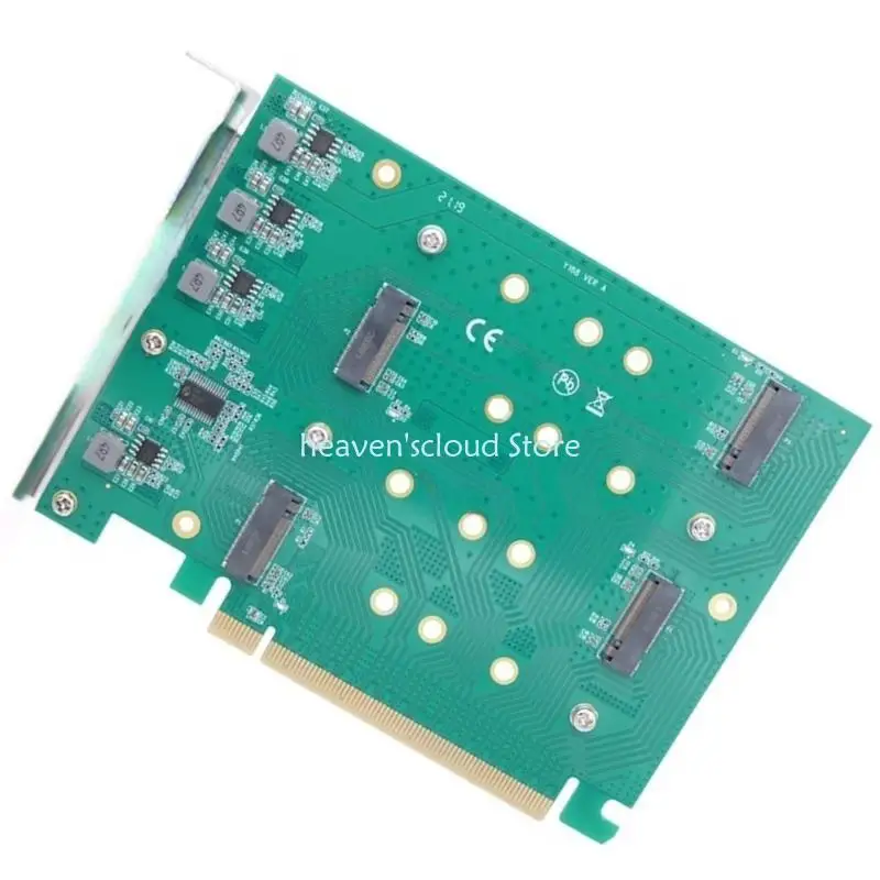 Y88B HighBandwidth NVME PCIE 4 포트 카드 서버 호환 RAIDS 모드 32GB/S 속도 DIY 업그레이드