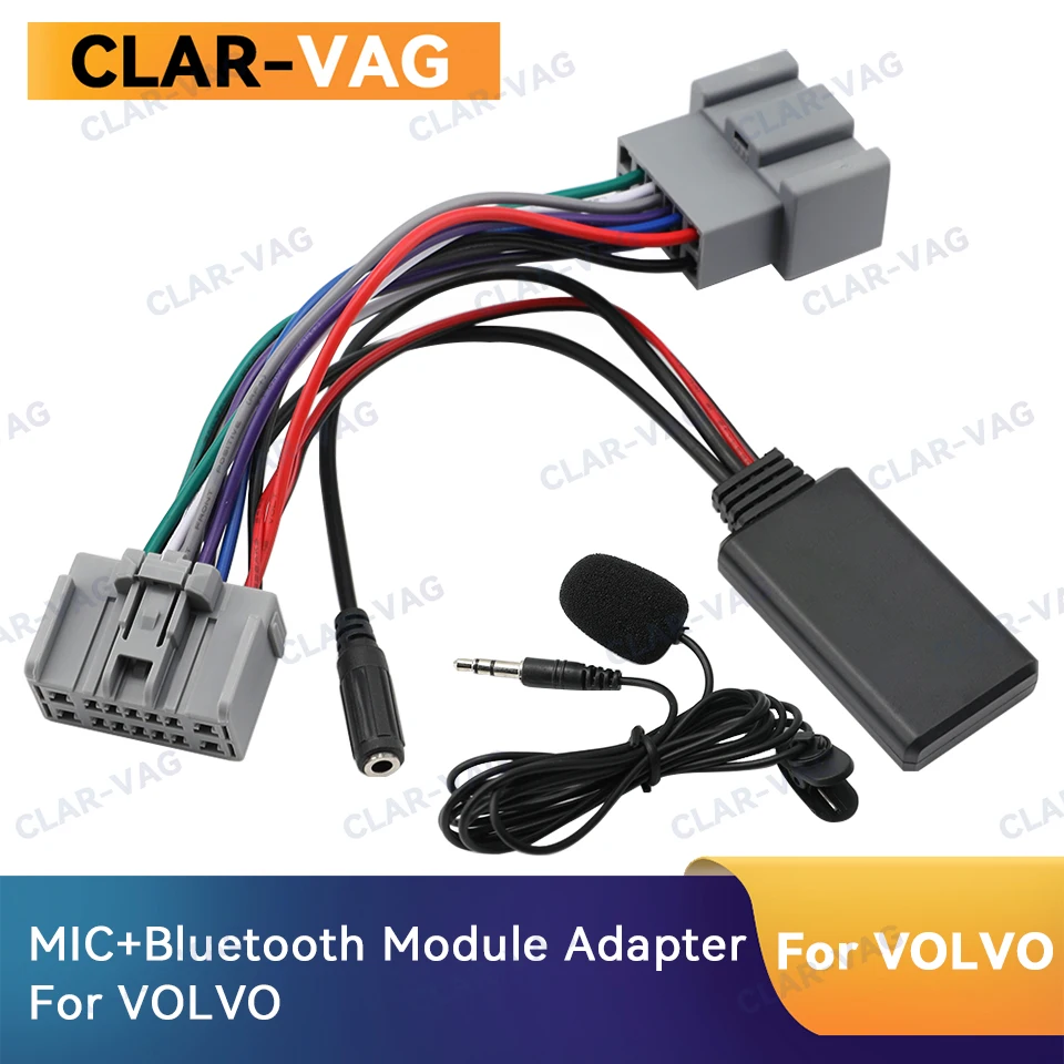 Adaptador de cabo AUX IN Audio, Módulo Bluetooth para Volvo C30, C70, S40, S60, S70, S80, V40, V50, V70, XC70, XC90