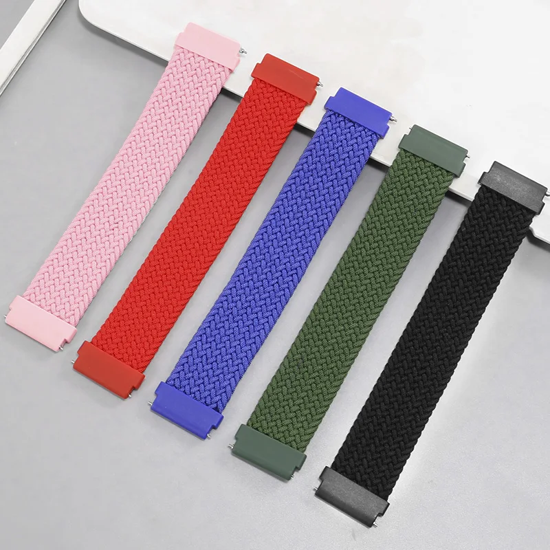 General Brand Stretch Nylon Watchband 20/22mm Convex Interface Canvas Watch Strap