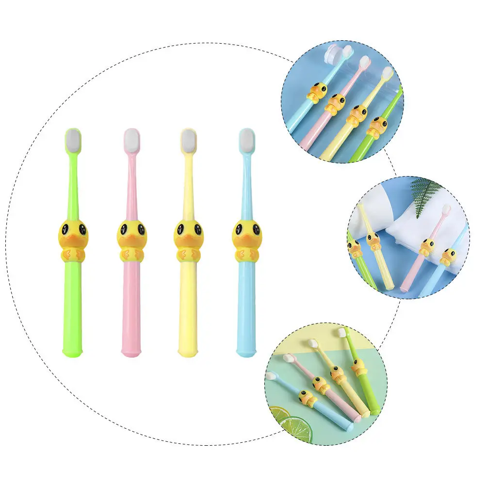 4 قطعة فرشاة الأسنان الكرتون الخشن تصميم التنظيف السريع العناية بالفم فرشاة أسنان فرشاة الأسنان فرشاة تنظيف الأسنان