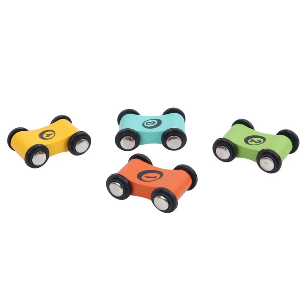 6 pçs carro de madeira mini carros de corrida para crianças durável leve crianças cognitiva mão olho coordenação diversão jogo decoração casa