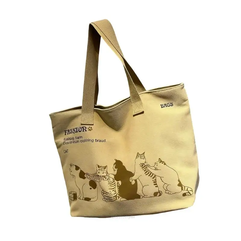 

X5XA Trendy Convertible Top Handle Bag For Girls Reinforced Canvas Construction Spacious Carryall With Ergonomic Handles