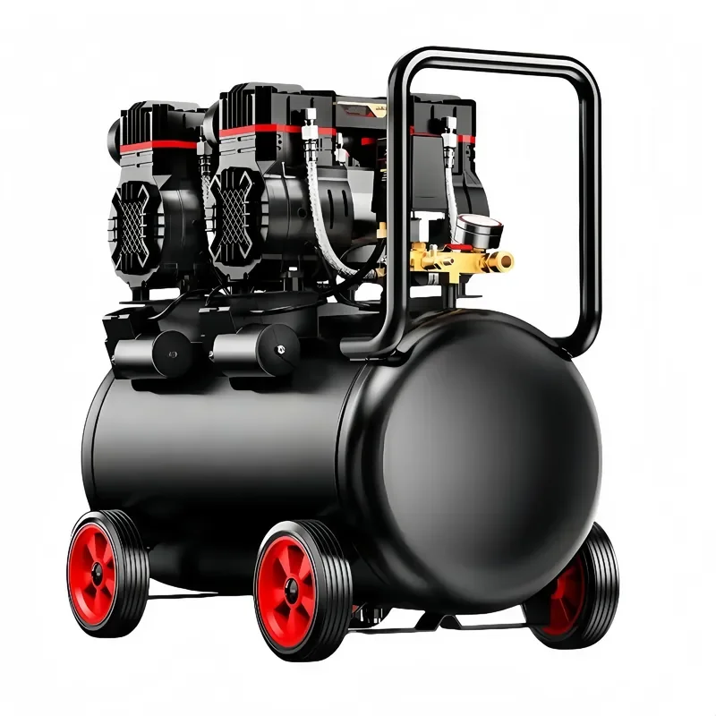 Silent SAFE Low Price Cheap 220V 50Hz Portable Piston Air Compressor 8Bar 24L Oilless Silent Air Compressor Oil Free